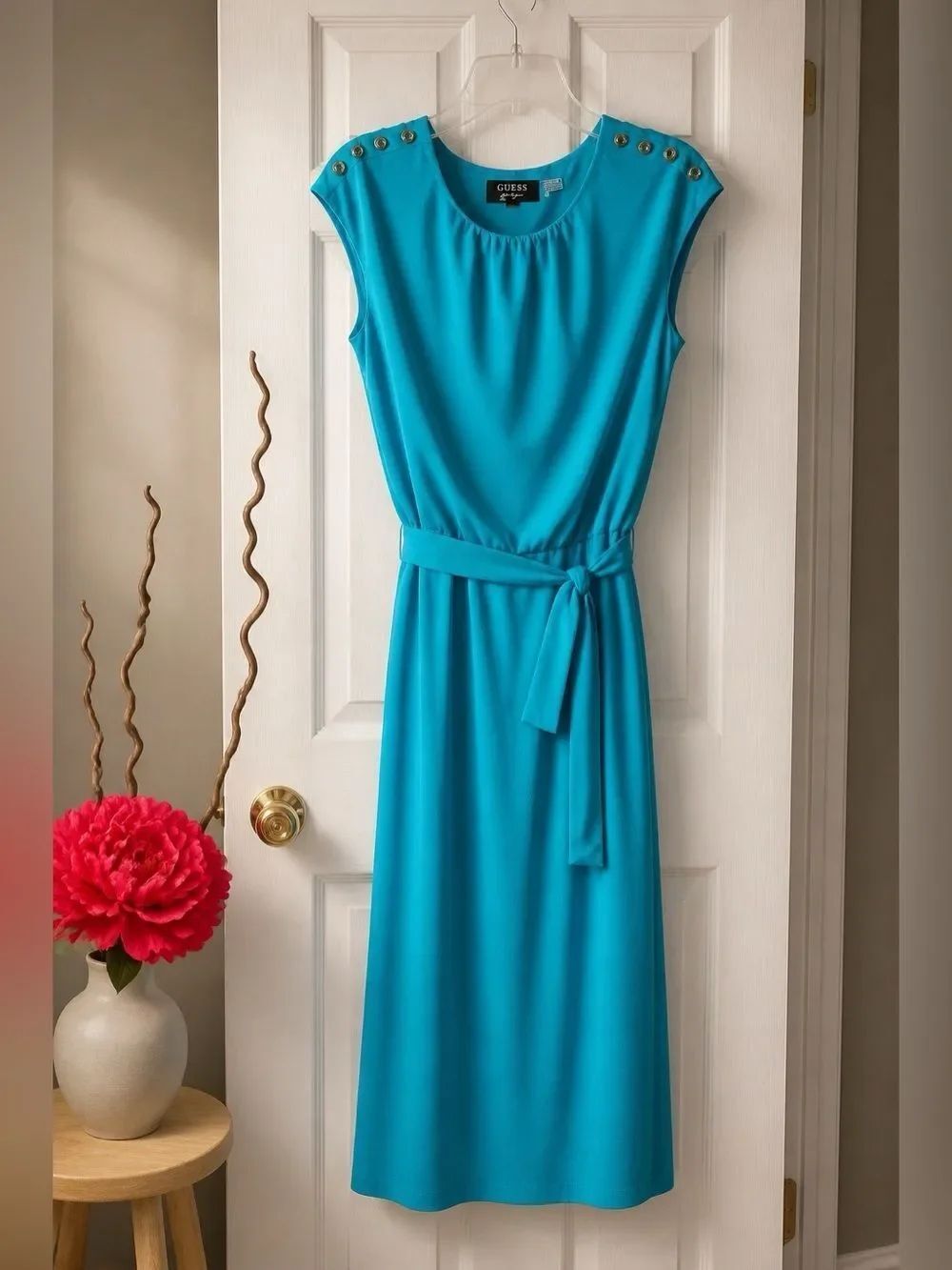 Teal Guess Dress in Crepe Size 8